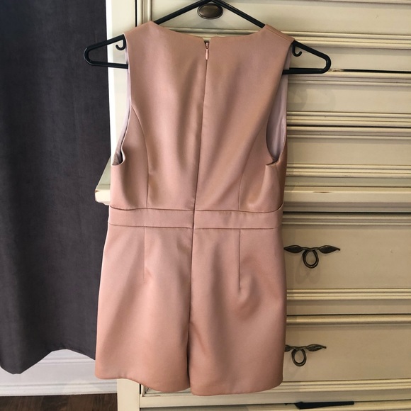 Topshop Nude Pink Satin Jumpsuit/Romper - Picture 2 of 4